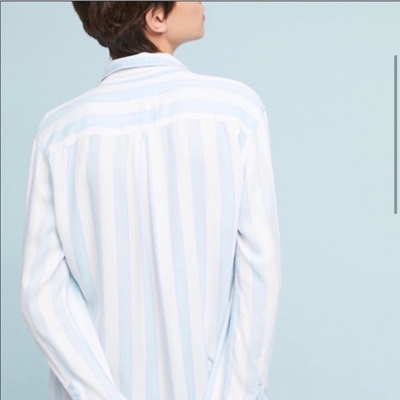 Rails Uli Lace Up nautical stencil tunic top long sleeve women’s small - Picture 3 of 10